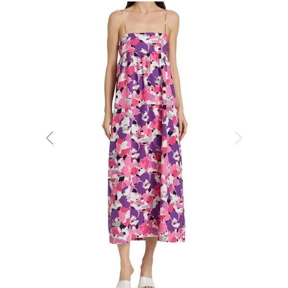 S/W/F C'est La Vie Ruched Bandeau Midi-Dress Size S Wedding Guest Dress NWT - Picture 4 of 8